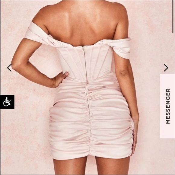 House Of CB 'Coraline' Blush Satin Corset Dress - Picture 11 of 15